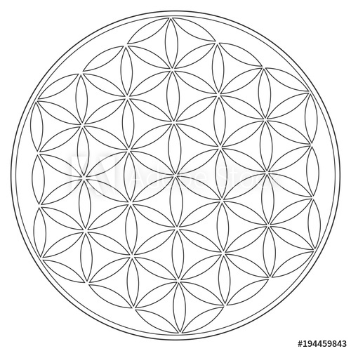 Sacred Geometry Vector Symbol Flower Of Life, Also Known As 500x500 Sacred Geometry Vector Symbol Flower Of Life, Also Known As