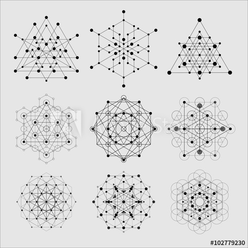 Sacred Geometry Vector Design Elements Alchemy, Religion 500x500 Sacred Geometry Vector Design Elements Alchemy, Religion