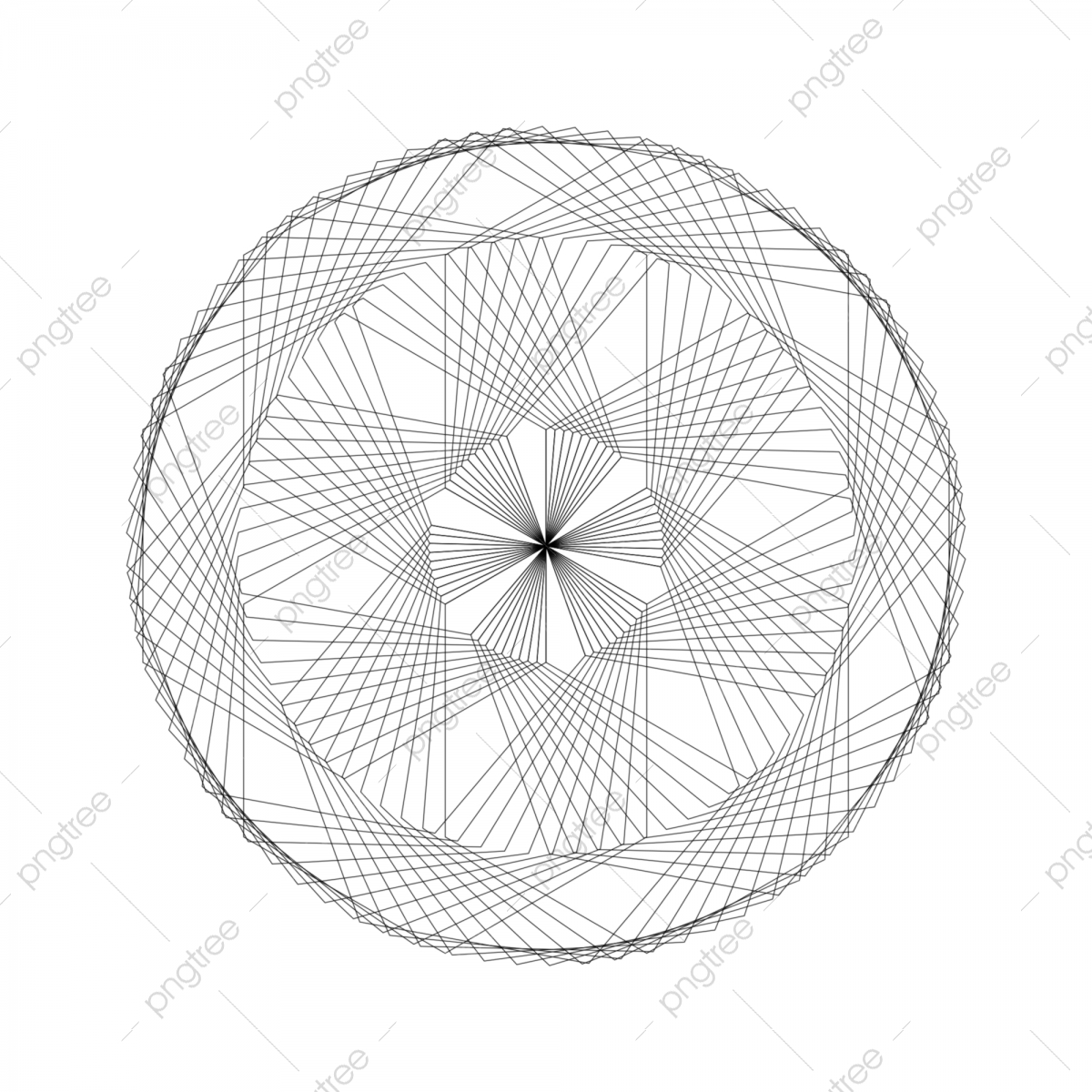 1200x1200 Mandala Sacred Ancient Geometry Vector Illustration In Black