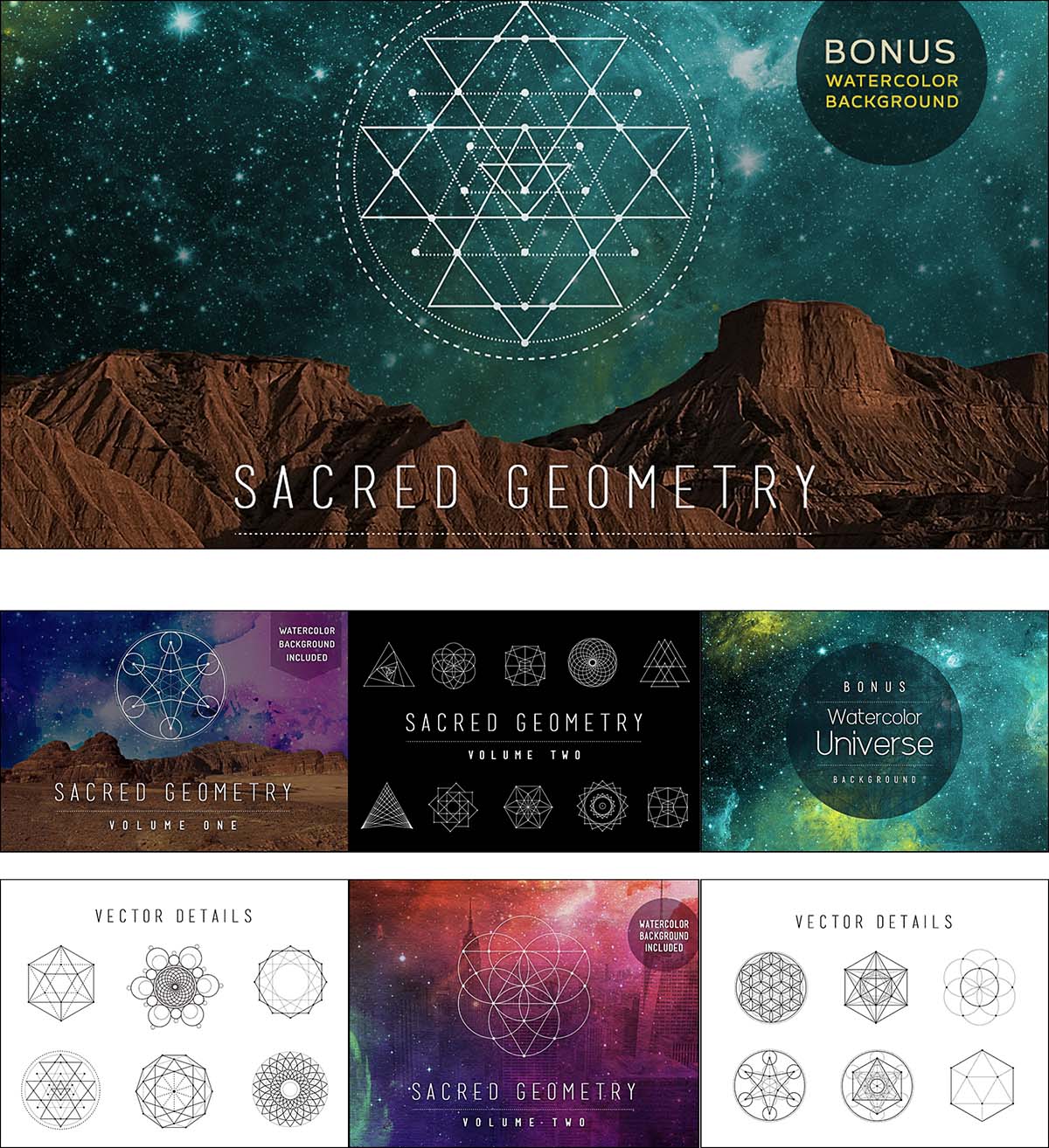 1200x1314 Sacred Geometry Vector Collection Free Download