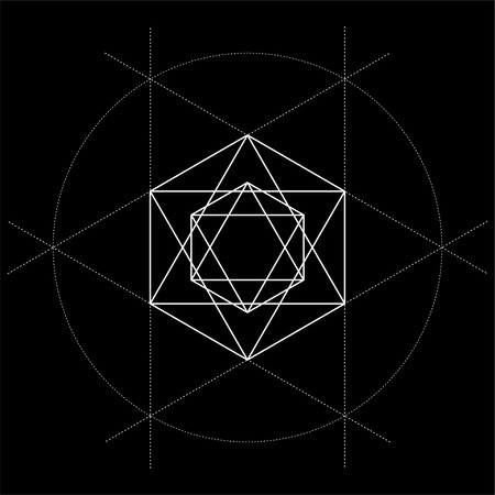 450x450 Sacred Geometry Vector Illustration On Black Background Royalty