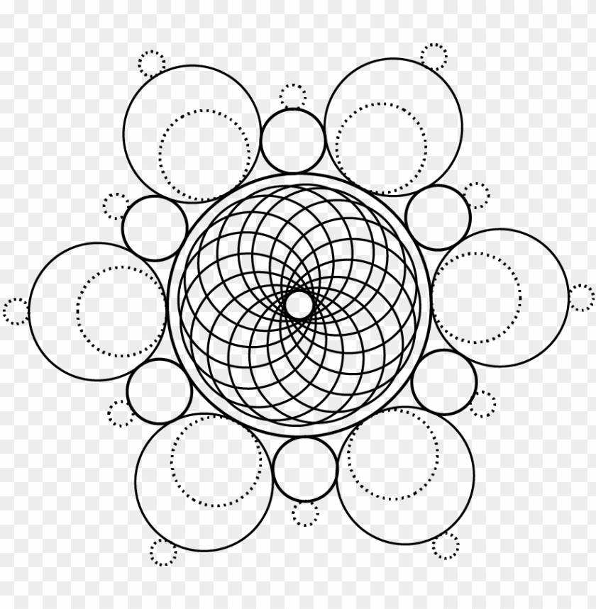 840x859 Sacred Geometry Vector Illustrations Vol Black