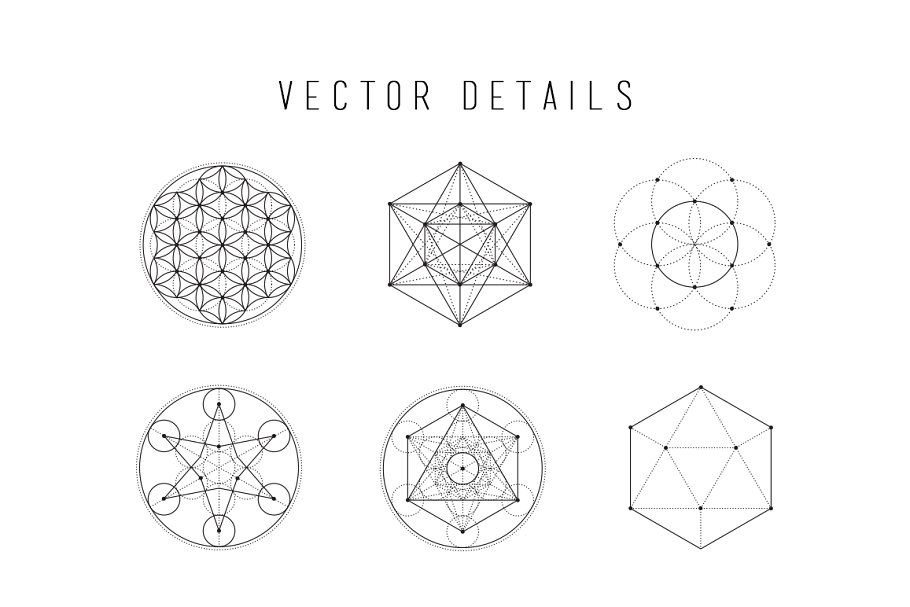 910x607 Sacred Geometry Vector Pack Vol