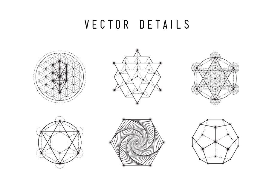 910x607 Sacred Geometry Vector Pack Vol