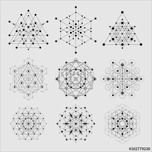 500x500 Sacred Geometry Vector Design Elements Alchemy, Religion