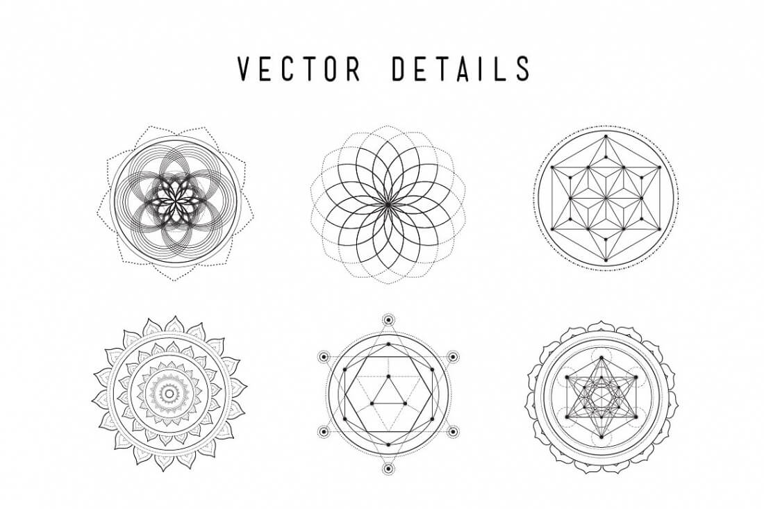 1100x733 Ultimate Sacred Geometry Bundle Of Customizable Vectors