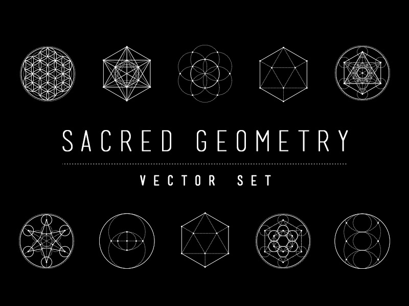 800x600 Sacred Geometry Illustrations Vector Set