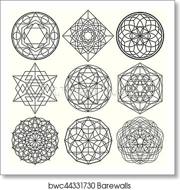 362x382 Sacred Geometry Symbols Vector