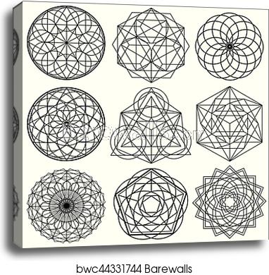 382x390 Sacred Geometry Symbols Vector