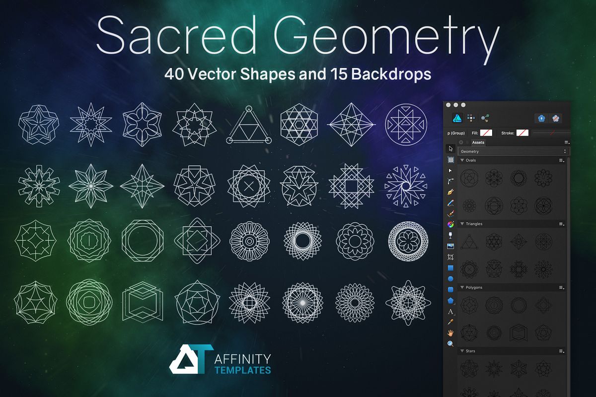 1200x800 Sacred Geometry Vector Shapes Set