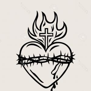 Sacred Heart Of Jesus Vector at Vectorified.com | Collection of Sacred ...