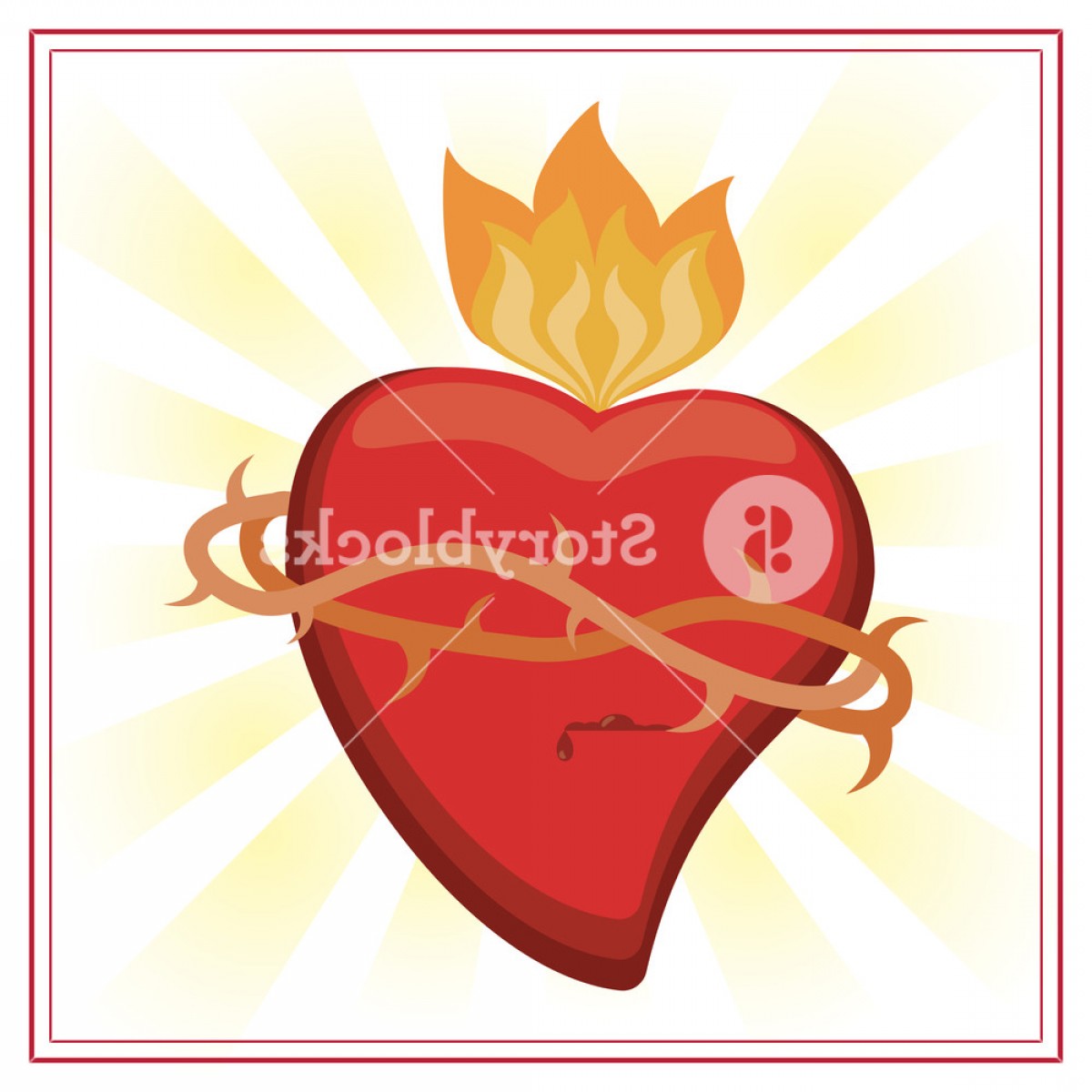 Sacred Heart Of Jesus Vector at Vectorified.com | Collection of Sacred ...