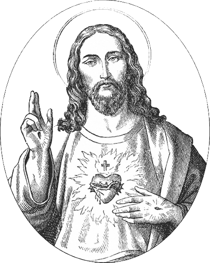 432x543 Sacred Heart Of Jesus Clipart