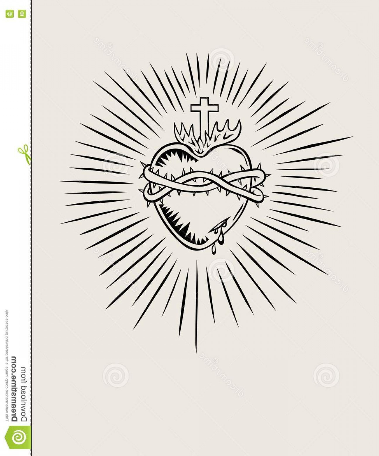1296x1560 Stock Illustration Sacred Heart Jesus Illustration Art Vector