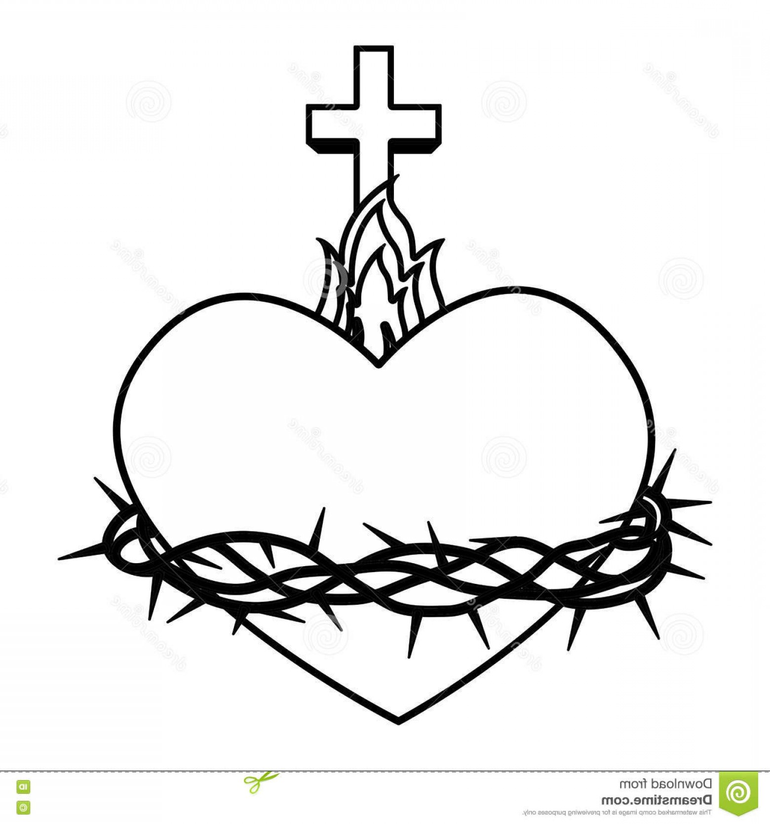 1560x1668 Stock Illustration Sacred Heart Jesus Vector Illustration Design