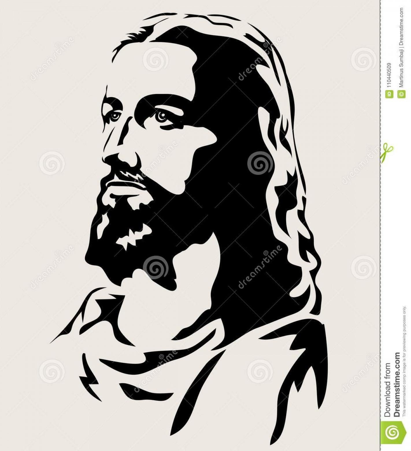 1422x1560 Top Jesus Christ Face Silhouette Art Vector Design Sacred Heart