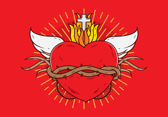 700x490 Sacred Heart Free Vector Art