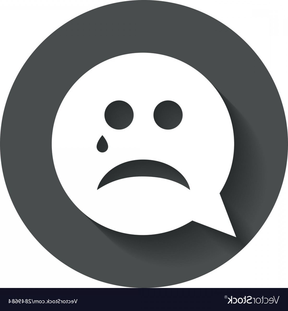 1200x1296 Sad Face With Tear Sign Icon Crying Symbol Vector Soidergi