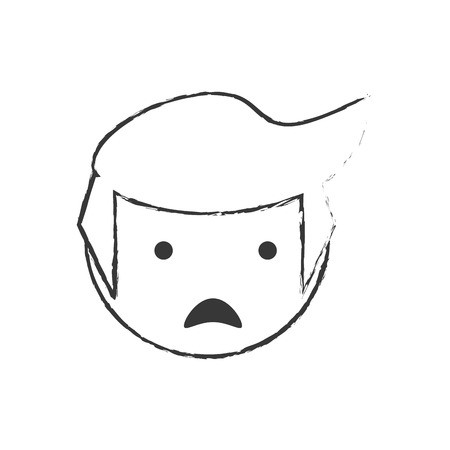 450x450 Skecth Boy Son Sad Face Vector Illustration Royalty Free