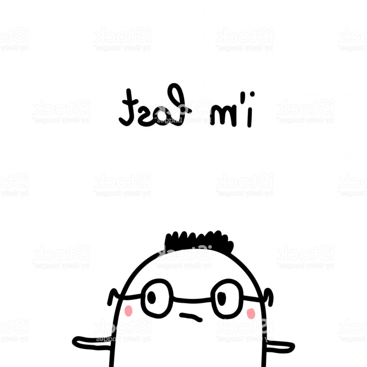 I Am Lost Hand Drawn Vector Illustration In Cartoon Style With Sad 1228x1228 I Am Lost Hand Drawn Vector Illustration In Cartoon Style With Sad