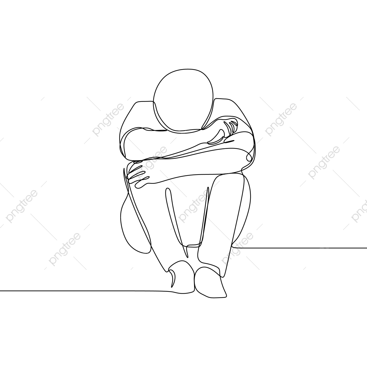 Sad Man One Line Drawing Vector Illustration Minimalist Design 1200x1200 Sad Man One Line Drawing Vector Illustration Minimalist Design