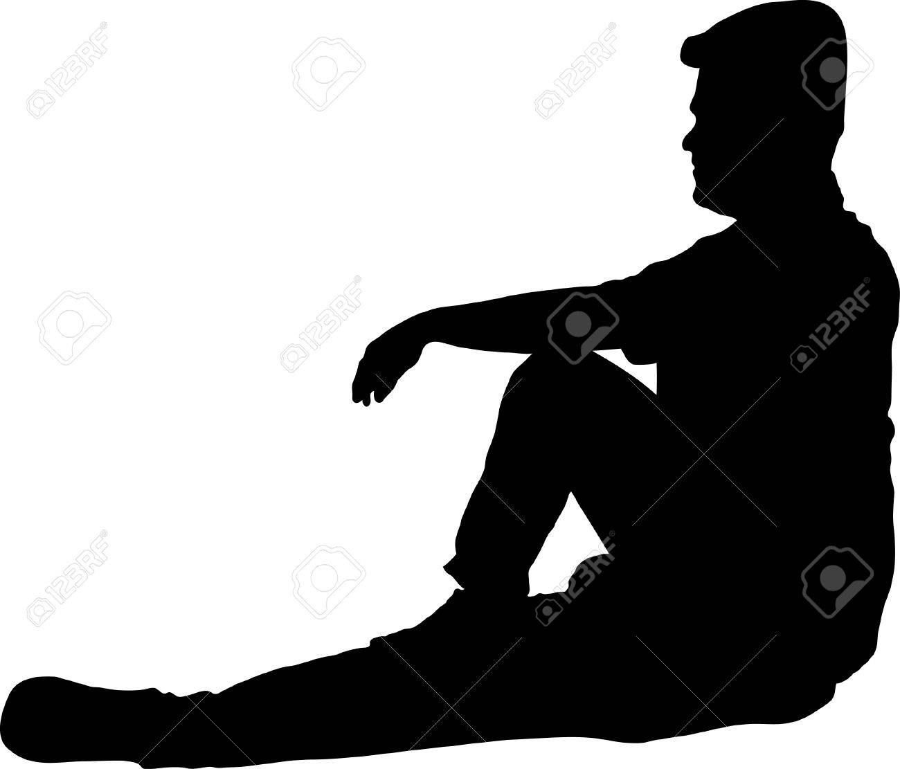 Sad Man Silhouette Vector 1300x1111 Sad Man Silhouette Vector