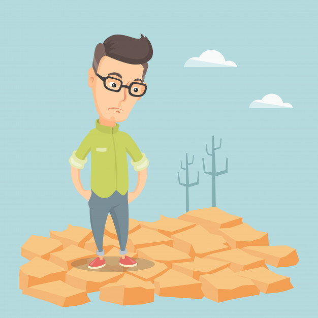 Sad Man In The Desert Vector Illustration Vector Premium Download 626x626 Sad Man In The Desert Vector Illustration Vector Premium Download