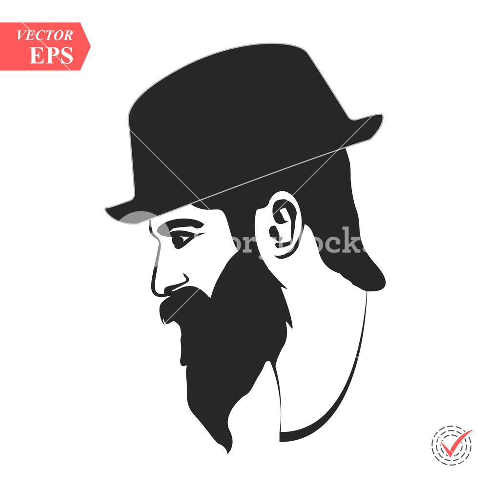 Vector Profile View Of Sad Bearded Man Wearing Hat Looking Down 1000x1000 Vector Profile View Of Sad Bearded Man Wearing Hat Looking Down
