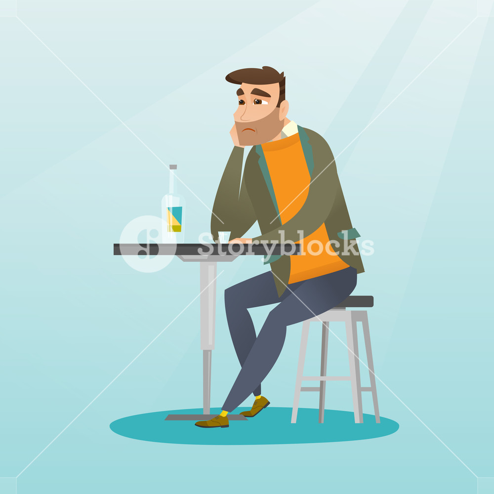 Caucasian Man Sitting In The Bar And Drinking A Cocktail Young 1000x1000 Caucasian Man Sitting In The Bar And Drinking A Cocktail Young