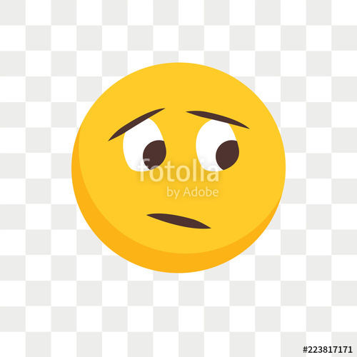 500x500 Sad Vector Icon Isolated On Transparent Background, Sad Logo