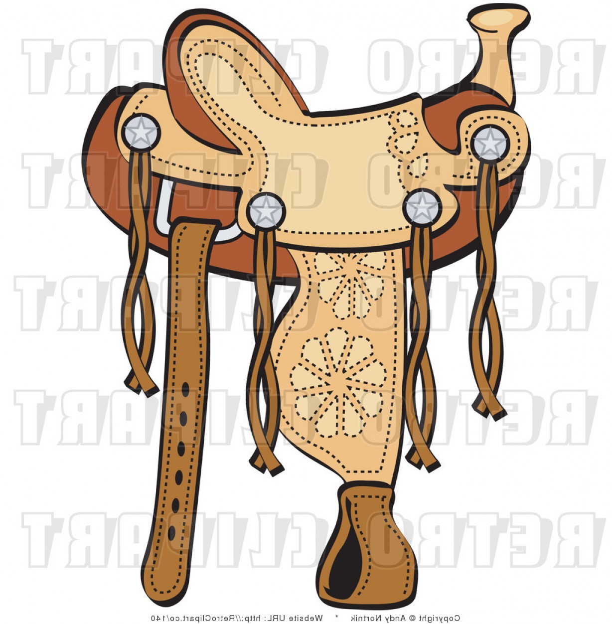 1228x1252 Royalty Free Retro Vector Clip Art Of A Leather Saddle
