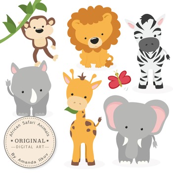350x350 Premium African Safari Animals Clip Art Vectors