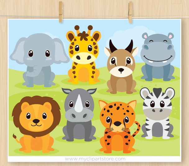 608x532 Safari Animals