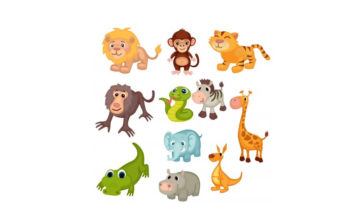 716x443 Wild Animals Vector Pack Zoo Safari Animals Vector