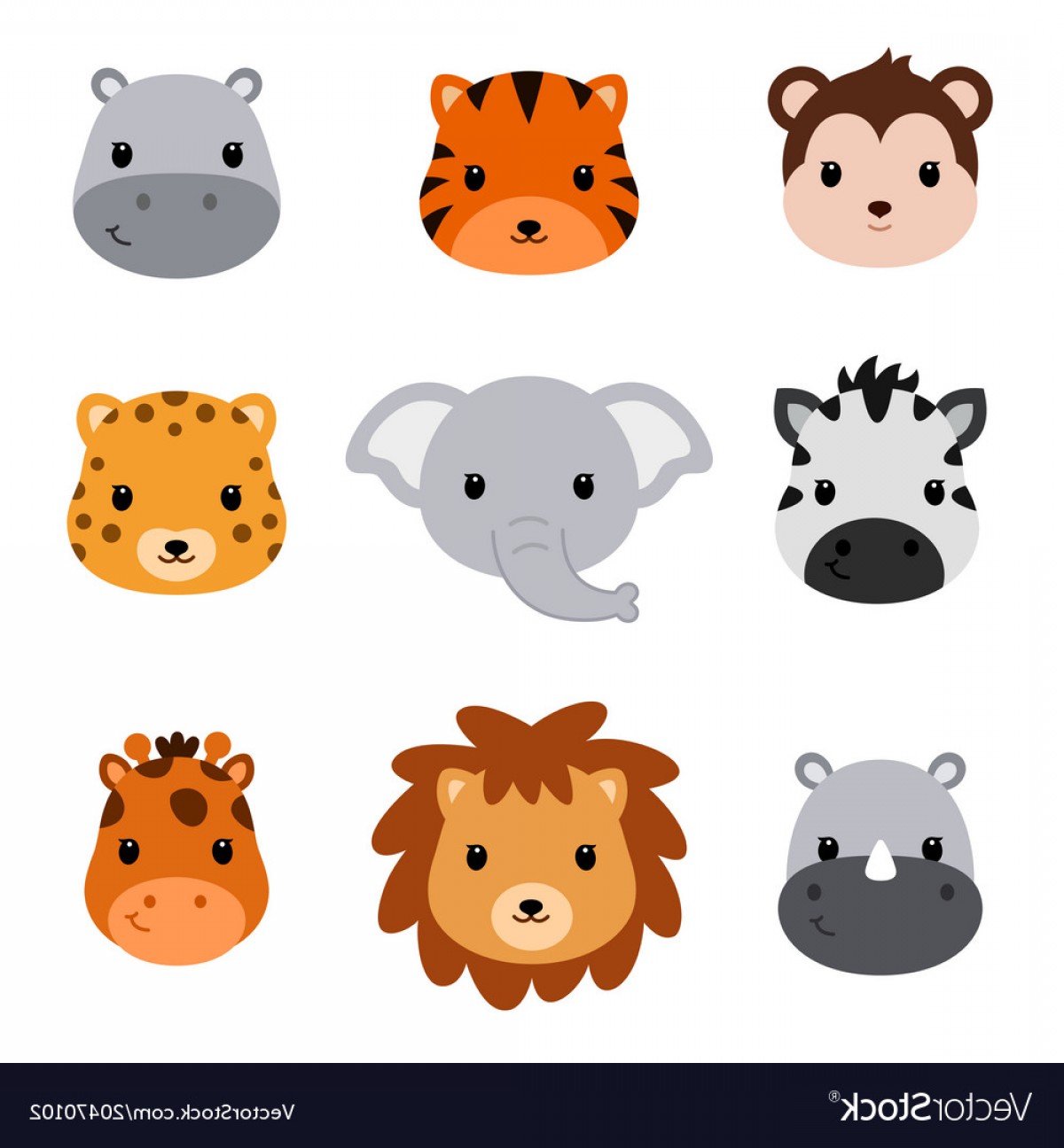 1200x1296 Baby Shower Cute Safari Animals Set Of Animal Vector Cqrecords