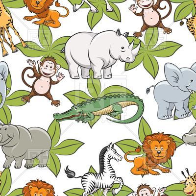 400x400 Cartoon Wild Safari Animals Vector Image Of Plants And Animals