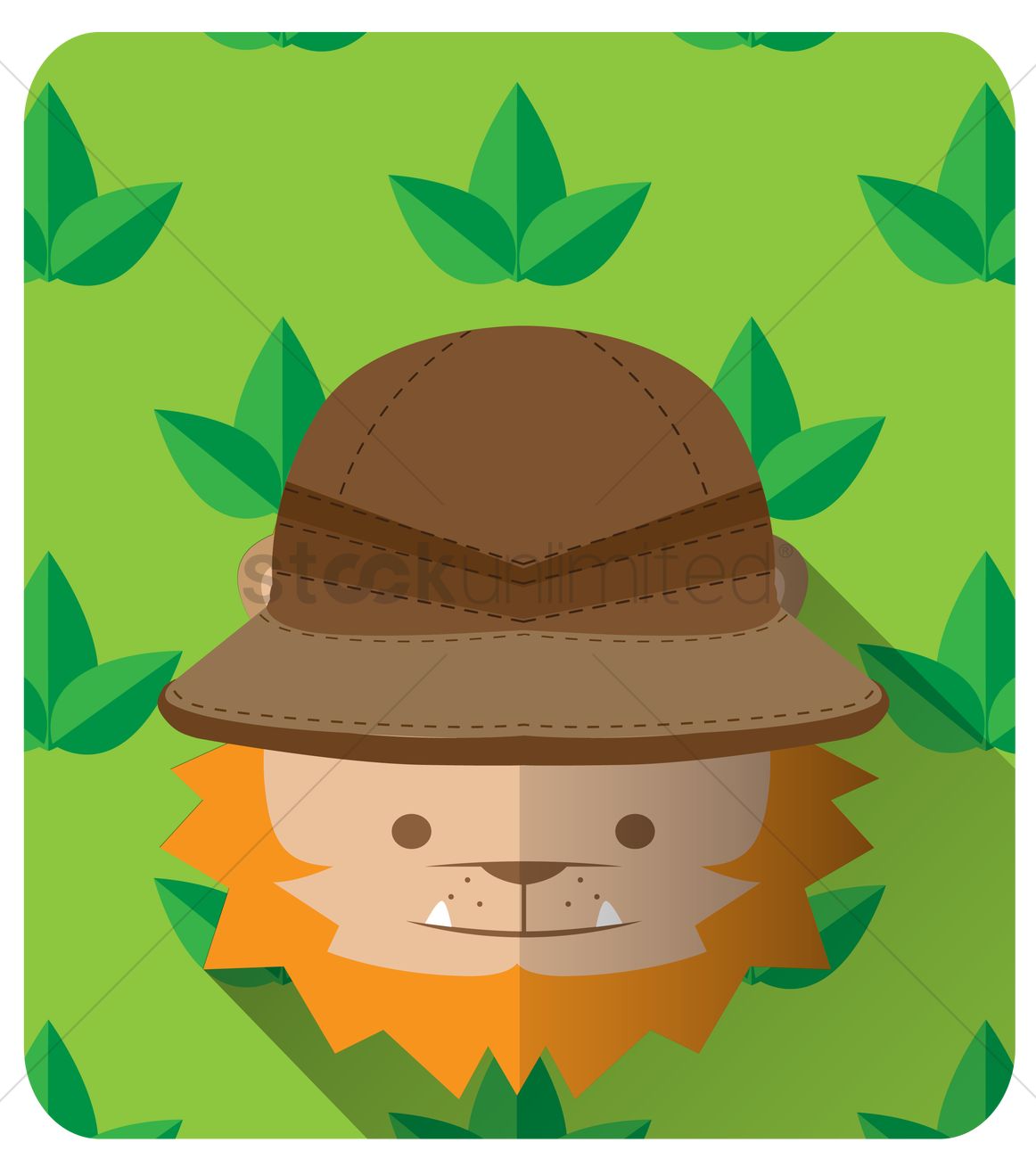 Monster Wearing Safari Hat Vector Image 1162x1300 Monster Wearing Safari Hat Vector Image