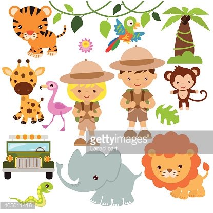 415x415 Safari Vector Illustration Premium Clipart