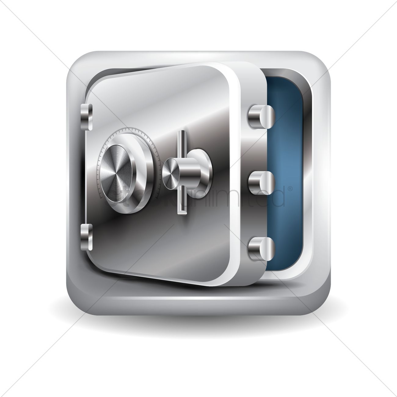 Safe Box Vector Image 1300x1300 Safe Box Vector Image