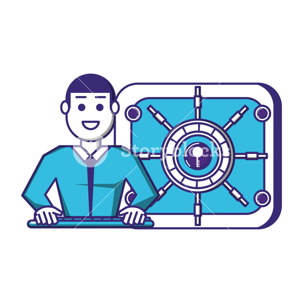 Elegant Businessman With Safe Box Vector Illustration Design 1000x1000 Elegant Businessman With Safe Box Vector Illustration Design