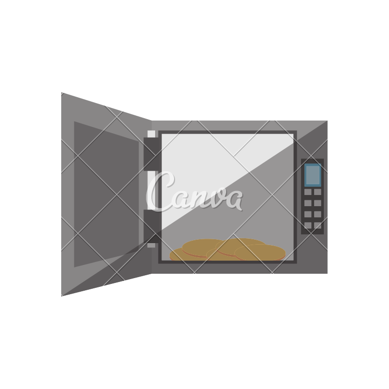 Open Safe Box Vector 800x800 Open Safe Box Vector