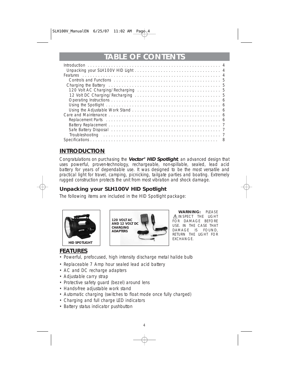 Safe handling instructions vector at vectorified collection of
