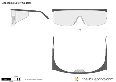 Disposable Safety Goggles Vector Drawing 400x283 Disposable Safety Goggles Vector Drawing