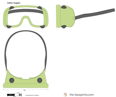 Safety Goggles Vector Drawing 400x333 Safety Goggles Vector Drawing