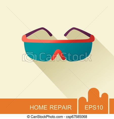 Safety Goggles Icon Construction, Repair And Building Vector 450x470 Safety Goggles Icon Construction, Repair And Building Vector