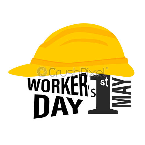 Labor Day May Safety Helmet Vector Illustration 500x500 Labor Day May Safety Helmet Vector Illustration