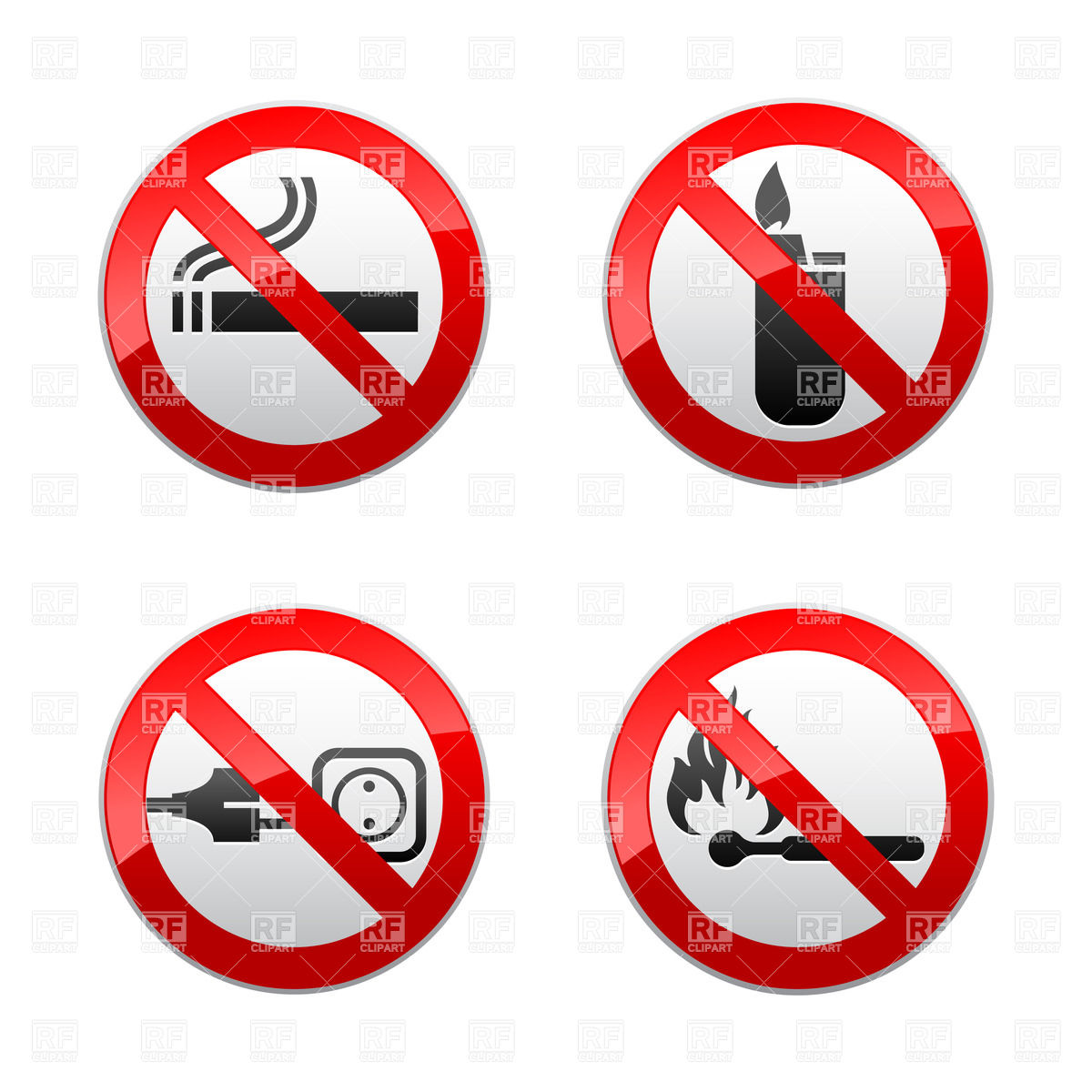 1200x1200 Prohibited Signs