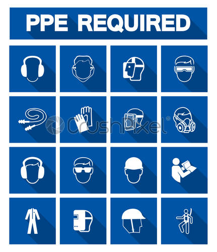 431x500 Required Personal Protective Equipment Ppe Symbol,safety Icon