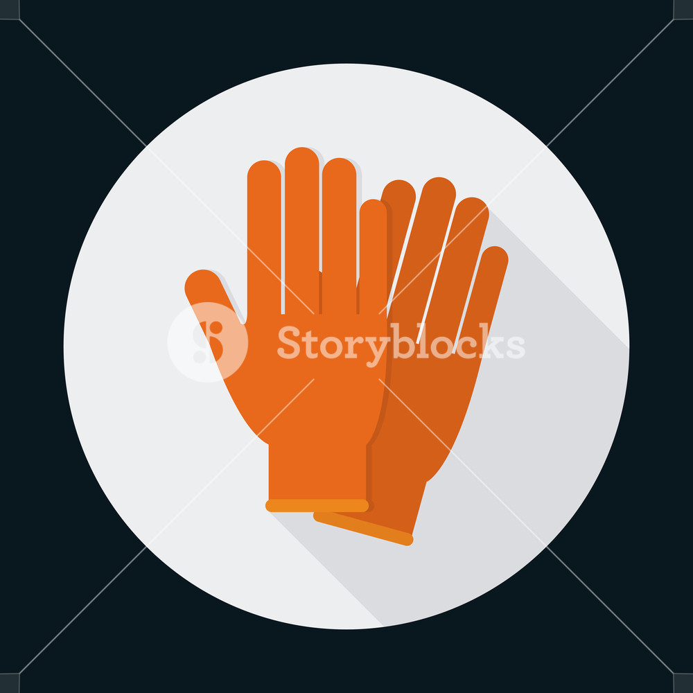 1000x1000 Gloves Industrial Security Safety Icon Circle Design Colorfull