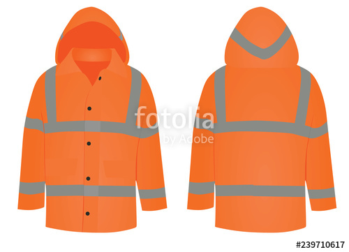 500x361 Orange Safety Jacket Vector Illustration Stock Image And Royalty